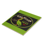 King Pelican California erwten krat label Tegeltje (Zijkant)