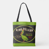 King Pelican California erwten krat label Tote Bag (Achterkant)