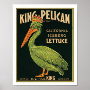 King Pelican California Iceberg Lettuce  Poster