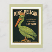 King Pelican  Label Briefkaart (Voorkant)