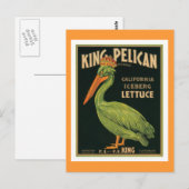 King Pelican  Label Briefkaart (Voorkant / Achterkant)