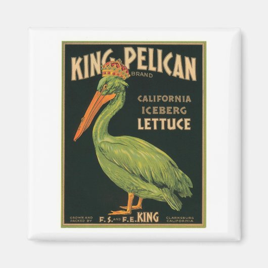 King Pelican  Label Magneet (Voorkant)
