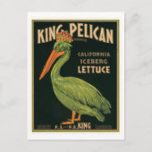 King Pelican Lettuce Crate Label Briefkaart (Voorkant)