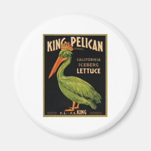King Pelican Lettuce Magneet (Voorkant)
