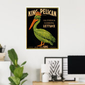King Pelican Lettuce Poster (Thuiskantoor)