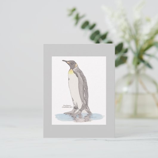 King Penguin Briefkaart (Staand voorkant)