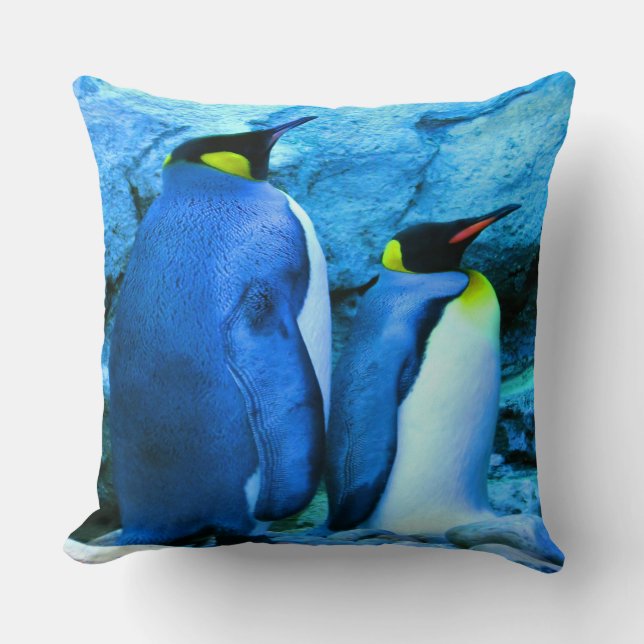 King Penguin Couple Kussen (Voorkant)