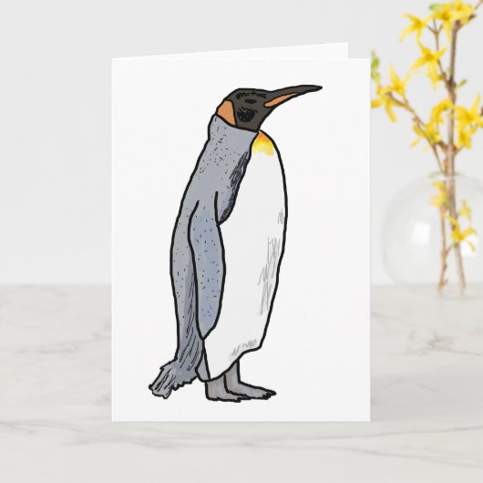 King Penguin Kaart (Gele Bloem)