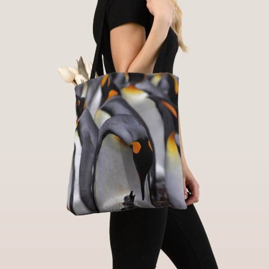 King Penguin met Chick Tote Bag (Dichtbij)