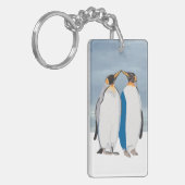 King Penguin Pair Kissing  Sleutelhanger (Voorkant Links)