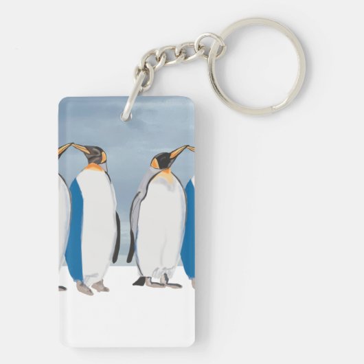 King Penguin Pair Kissing  Sleutelhanger (achterkant)