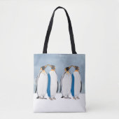 King Penguin Pair Kissing  Tote Bag (Voorkant)