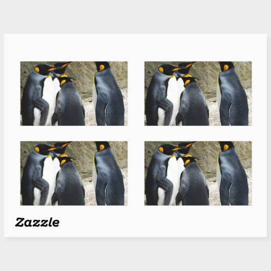 King Penguin Rechthoekige Sticker (Vel)