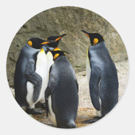 King Penguin Ronde Sticker