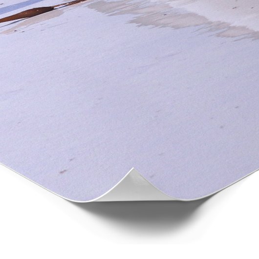 King Penguins bij Beach Poster (Hoek)