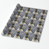 King Penguins in Love Wrapping Paper Cadeaupapier (Uitgerold)