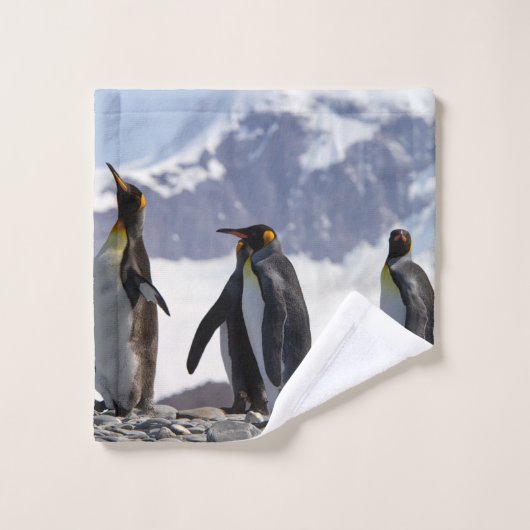 King Penguins in South Georgia Bad Handdoek (Wasdoekje)