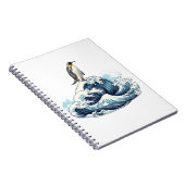 King Penquin surfen golven Notitieboek (Rechterzijde)