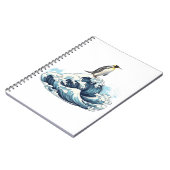 King Penquin surfen golven Notitieboek (Linkerzijde)