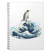 King Penquin surfen golven Notitieboek (Voorkant)