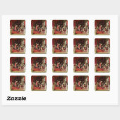 King Philip V van Spanje Vierkante Sticker (Vel)