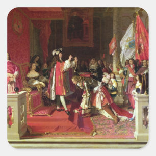 King Philip V van Spanje Vierkante Sticker