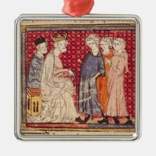 King Philippe I, Grandes Chroniques de France Metalen Ornament