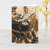 King Pig leest zijn krant Kaart (Gele Bloem)