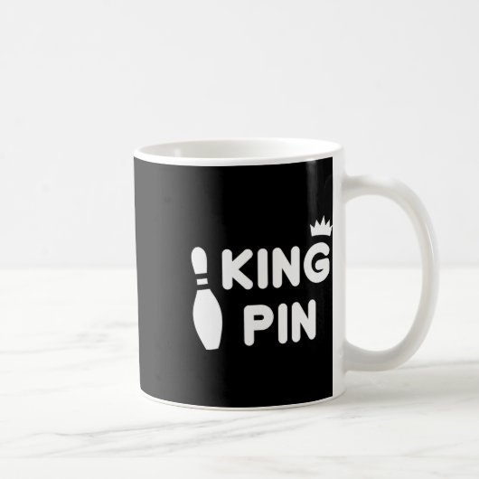 King Pin Bowling Funny Cute Couples Bowler League Koffiemok (Rechts)