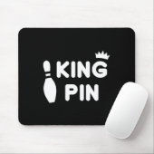 King Pin Bowling Funny Cute Couples Bowler League Muismat (Met muis)