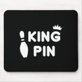 King Pin Bowling Funny Cute Couples Bowler League Muismat (Voorkant)