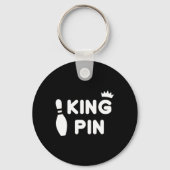 King Pin Bowling Funny Cute Couples Bowler League Sleutelhanger (Voorkant)