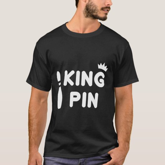King Pin Bowling Funny Cute Couples Bowler League T-shirt (Voorkant)