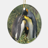 King pinguins Lovers Keramisch Ornament (Links)