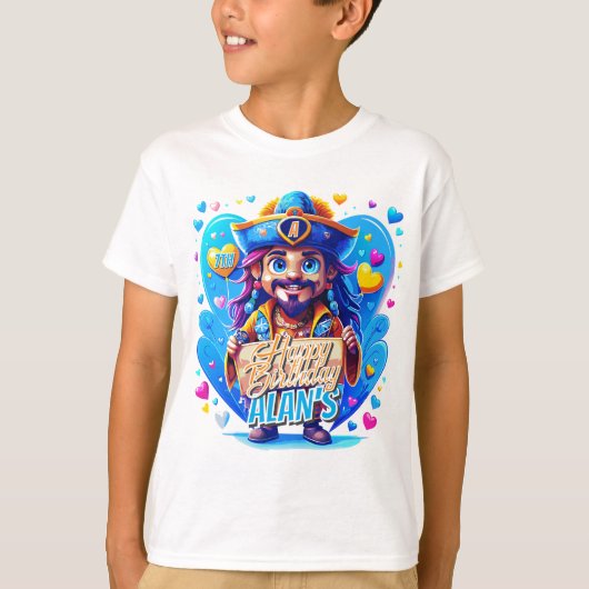 King Pirate Birthday Kinder geschenken T-shirt (Voorkant)