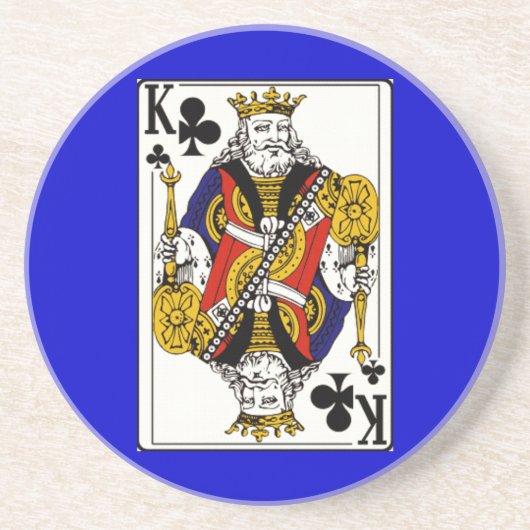 King Poker Player Coaster Zandsteen Onderzetter (Voorkant)
