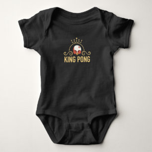 King Pong Table Tennis Bat Player Sport Team Romper