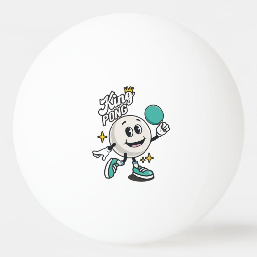 King Pong tafeltennisbal Pingpongbal (Voorkant)