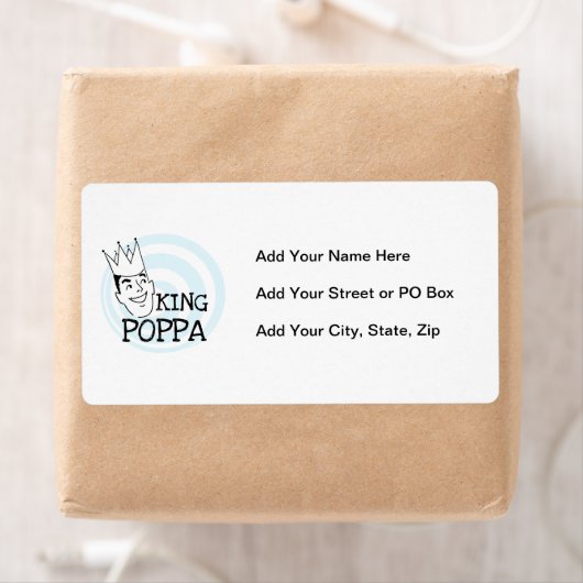 King Poppa T-shirts en geschenken Etiket (Insitu)