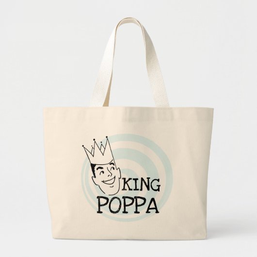 King Poppa T-shirts en geschenken Grote Tote Bag (Voorkant)