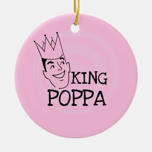 King Poppa T-shirts en geschenken Keramisch Ornament (Voorkant)