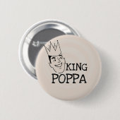 King Poppa T-shirts en geschenken Ronde Button 5,7 Cm (Voorkant /achterkant)