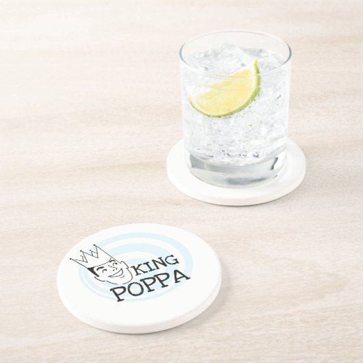 King Poppa T-shirts en geschenken Zandsteen Onderzetter (Zijkant)