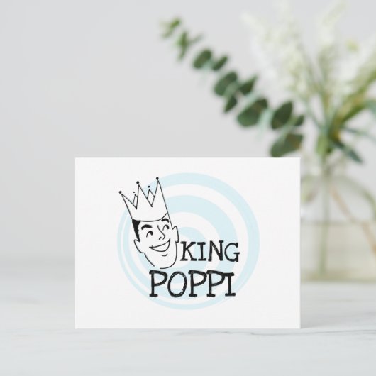 King Poppi T-shirts en geschenken Briefkaart (Staand voorkant)