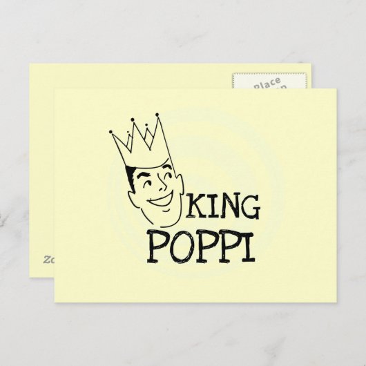 King Poppi T-shirts en geschenken Briefkaart (Voorkant / Achterkant)