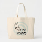 King Poppi T-shirts en geschenken Grote Tote Bag (Voorkant)