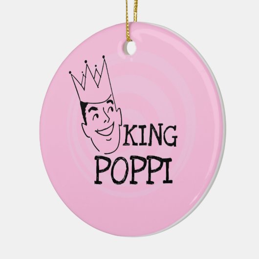 King Poppi T-shirts en geschenken Keramisch Ornament (Links)