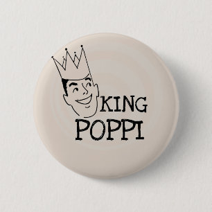 King Poppi T-shirts en geschenken Ronde Button 5,7 Cm