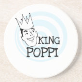 King Poppi T-shirts en geschenken Zandsteen Onderzetter (Voorkant)