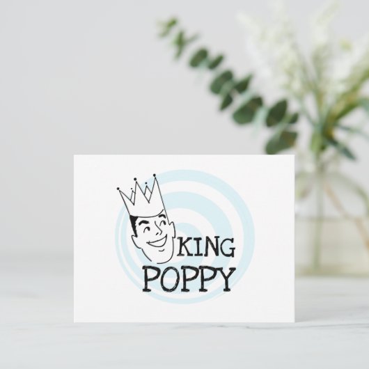 King Poppy T-shirts en geschenken Briefkaart (Staand voorkant)